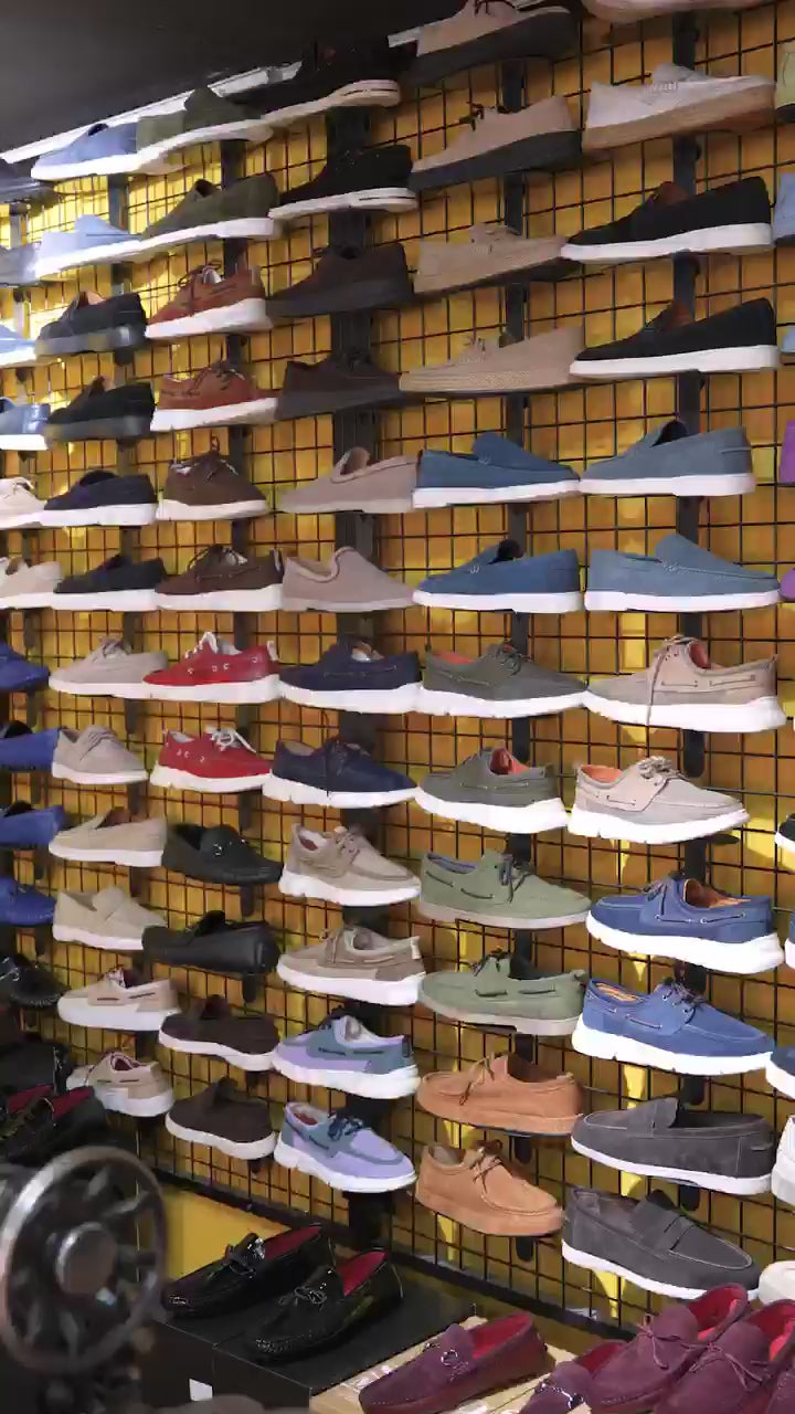 ShoeLab footwear model range in the showroom